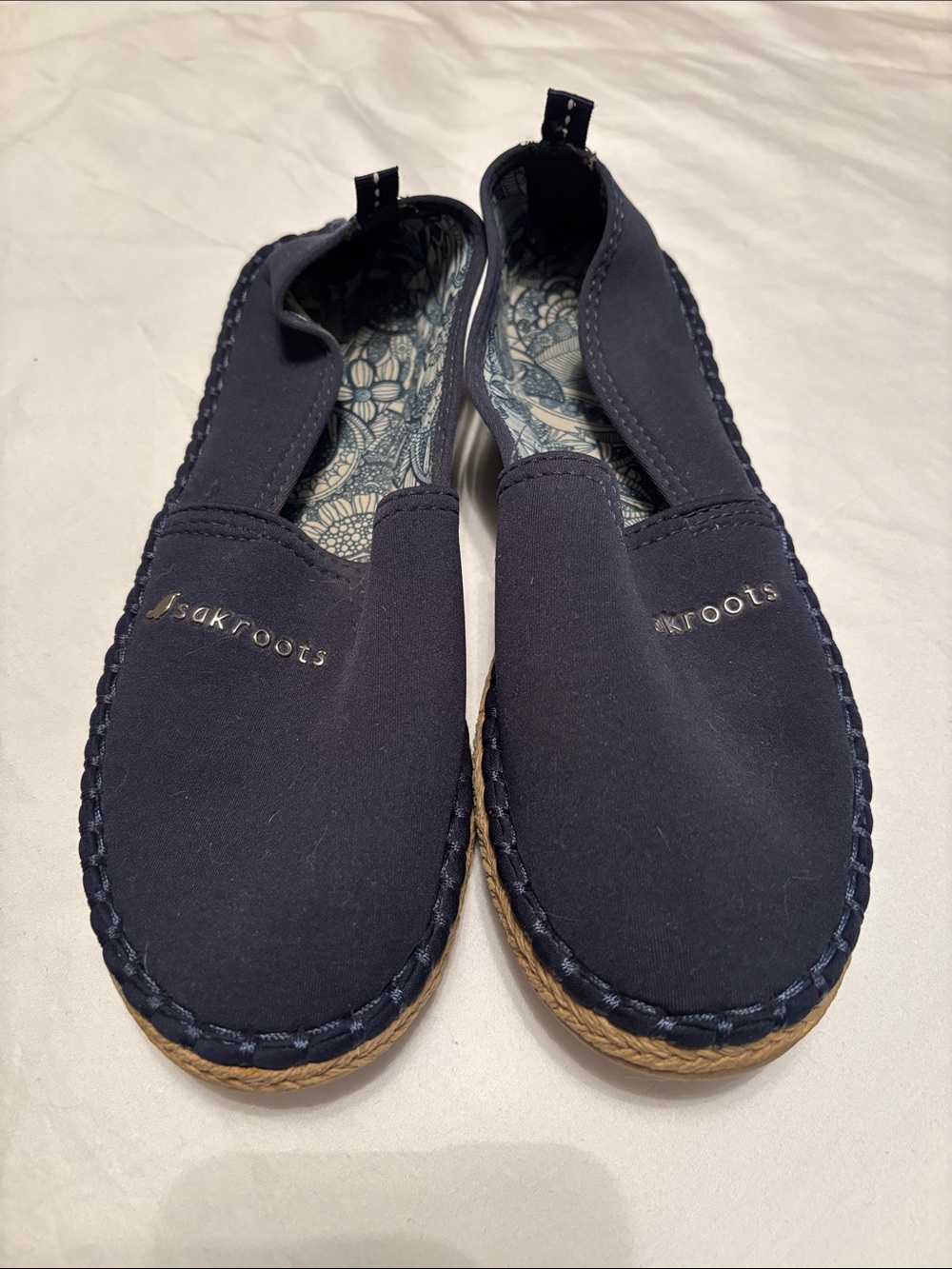 Sakroots Navy Slip-On Espadrille Flats